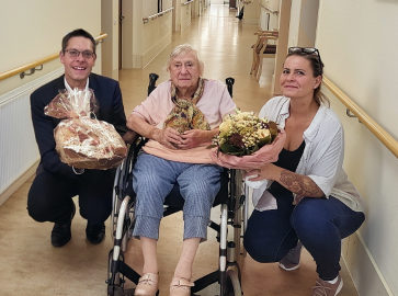 Frau Richter feiert ihren 101. Geburtstag