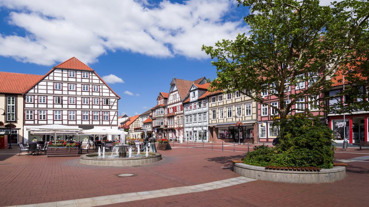 Fachwerkstadt Lüchow im Sommer