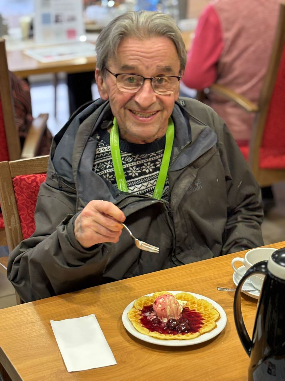 Waffelbacken in der Seniorenresidenz